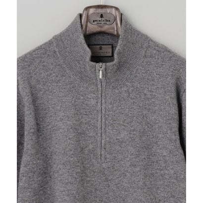 WEB限定【洗える】カシミヤ混 ハーフジップニット （ブラック系）｜詳細画像