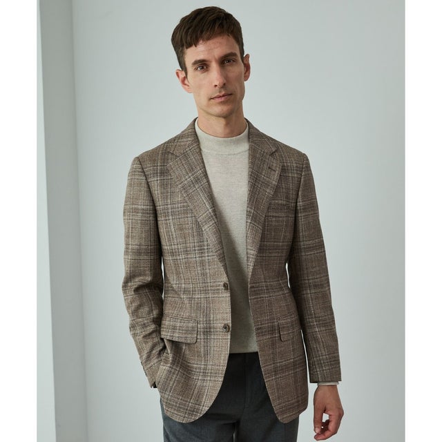 【Loro Piana Fabric】SILK AIRジャケット_ベージュ （ベージュ系4）