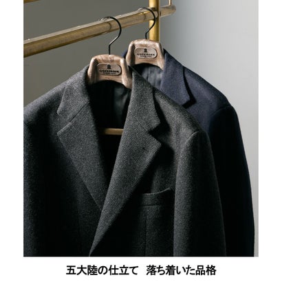 WEB限定【尾州】カシミヤブレンドカルゼジャケット （ネイビー系8）｜詳細画像