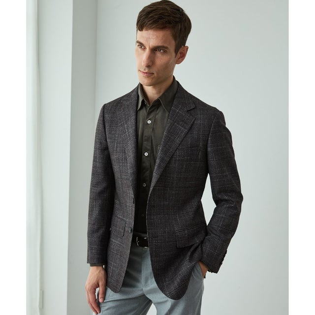 【Loro Piana Fabric】SILK AIRジャケット_ワイン （ワイン系4）