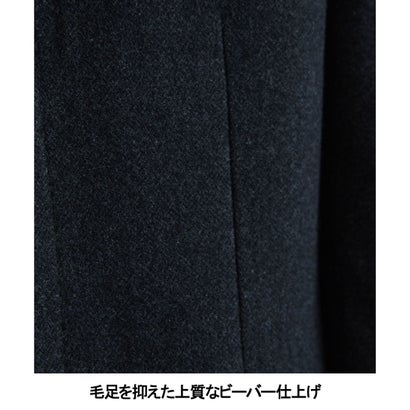 GOTAIRIKU WEB限定【イタリア M.T.R.社】ウールカシミヤビーバー チェスターフィールドコート （ネイビー系）｜詳細画像