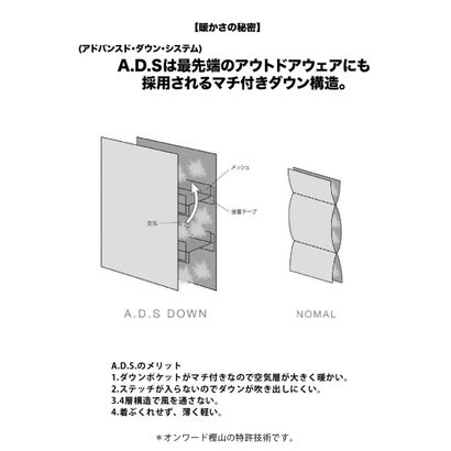 あのダウンにロング丈登場【WEB限定/仕事で着られる】ドレス ロングダウンコート_ストレッチツイル （ネイビー系）｜詳細画像