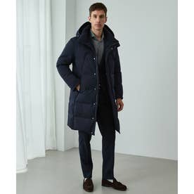 あのダウンにロング丈登場【WEB限定/仕事で着られる】ドレス ロングダウンコート_ストレッチツイル （ネイビー系）