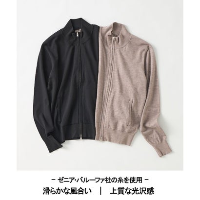 仕事でも着られる【洗える】ハイゲージ ドライバーズニット （ブラック系）｜詳細画像