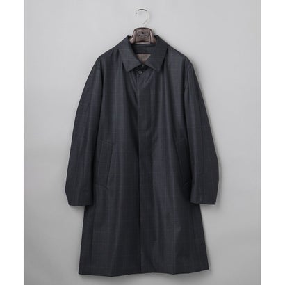 【Loro Piana Fabric】ロロピアーナ365 ラミネートロングステンカラーコート （ダークグリーン系4）｜詳細画像