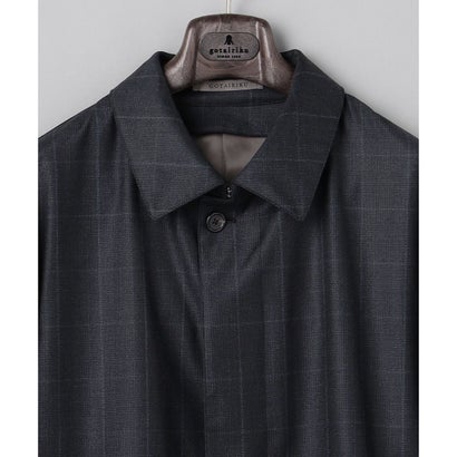 【Loro Piana Fabric】ロロピアーナ365 ラミネートロングステンカラーコート （ダークグリーン系4）｜詳細画像