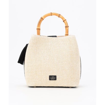 J.PRESS LADIES 【WEB限定カラーあり・2way】カゴバッグ （【WEB限定】アイボリー×ブラック系）｜詳細画像