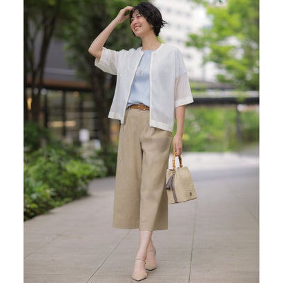J.PRESS LADIES 【WEB限定カラーあり・2way】カゴバッグ （【WEB限定】アイボリー×ブラック系）｜詳細画像