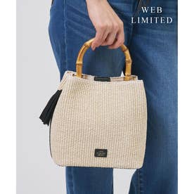 【WEB限定カラーあり・2way】カゴバッグ （【WEB限定】アイボリー×ブラック系）