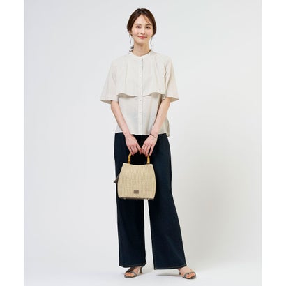J.PRESS LADIES 【WEB限定カラーあり・2way】カゴバッグ （ベージュ×モカグレー系）｜詳細画像