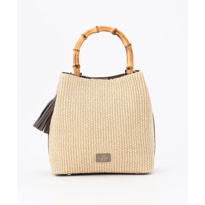 J.PRESS LADIES 【WEB限定カラーあり・2way】カゴバッグ （ベージュ×モカグレー系）｜詳細画像