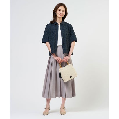 J.PRESS LADIES 【WEB限定カラーあり・2way】カゴバッグ （キャメル×ダークブラウン系）｜詳細画像