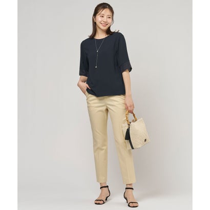 J.PRESS LADIES 【WEB限定カラーあり・2way】カゴバッグ （キャメル×ダークブラウン系）｜詳細画像