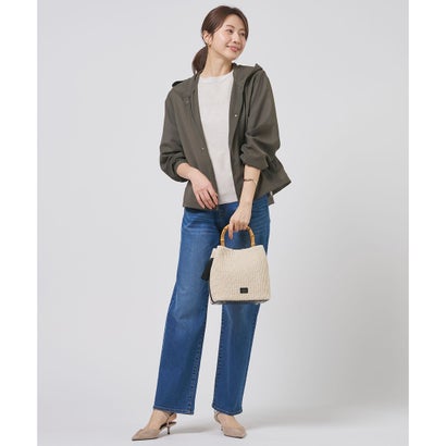 J.PRESS LADIES 【WEB限定カラーあり・2way】カゴバッグ （キャメル×ダークブラウン系）｜詳細画像