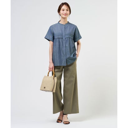 J.PRESS LADIES 【WEB限定カラーあり・2way】カゴバッグ （キャメル×ダークブラウン系）｜詳細画像