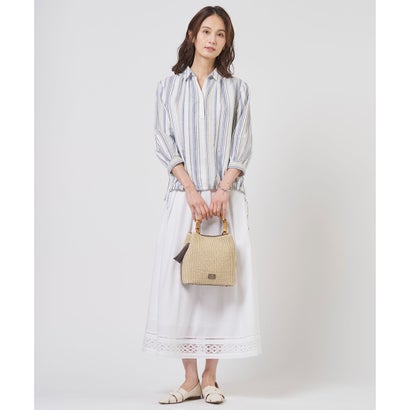 J.PRESS LADIES 【WEB限定カラーあり・2way】カゴバッグ （キャメル×ダークブラウン系）｜詳細画像