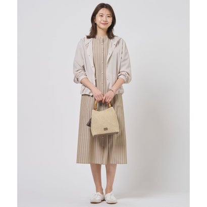J.PRESS LADIES 【WEB限定カラーあり・2way】カゴバッグ （キャメル×ダークブラウン系）｜詳細画像