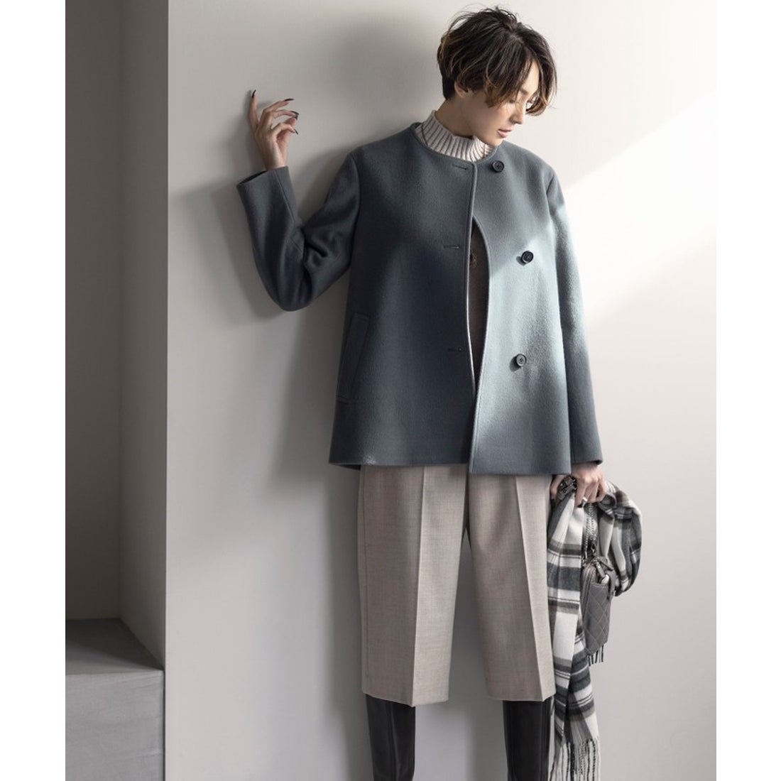 ジェイ プレス レディス J.PRESS LADIES レザー ロングブーツ 