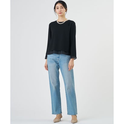 J.PRESS LADIES パールコンビビジューネックレス （シルバー系）｜詳細画像