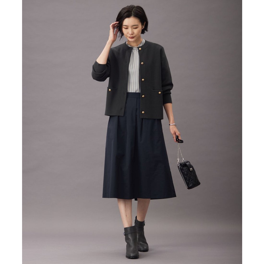 ジェイ プレス レディス J.PRESS LADIES TW ストライプ＆チェック 