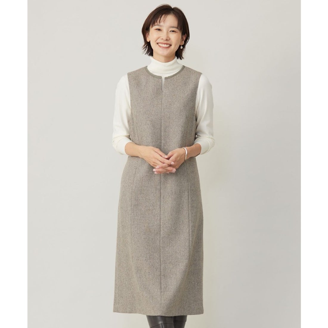 ジェイ プレス レディス J.PRESS LADIES ネップヘリンボーン 