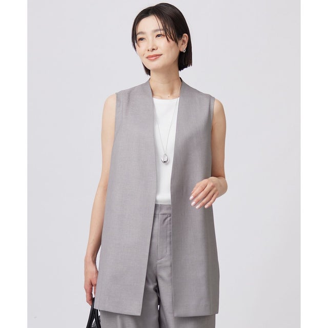 【セットアップ対応・洗える・UV加工・吸水速乾】OXIJEWELストレッチ ジレ （グレー系）