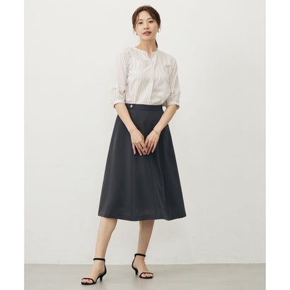 J.PRESS LADIES 【洗える】ウォッシャブルキュプラツイル キーネック ブラウス （パープルチェック系）｜詳細画像