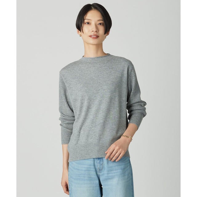 SOFT TOUCH WOOL 立ち襟 ニット （グレー系）