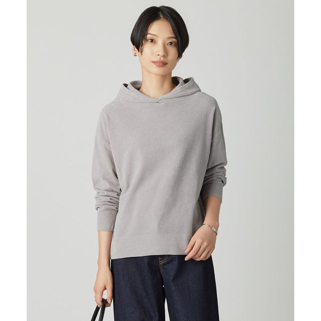 CHENILLE フーデッド ニット （グレー系）