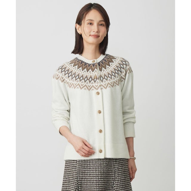 FAIR ISLE ニット カーディガン （オフ系）
