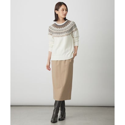 FAIR ISLE ラウンドネック ニット （ネイビー系）｜詳細画像