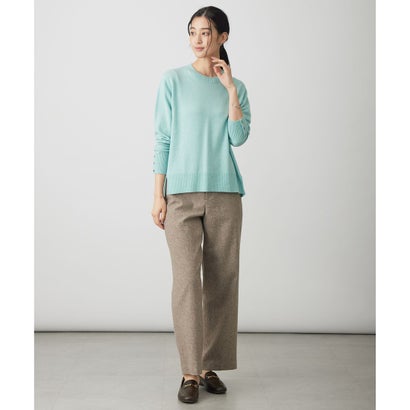 CASHMERE BLEND クルーネック ニット （トップグレー系）｜詳細画像