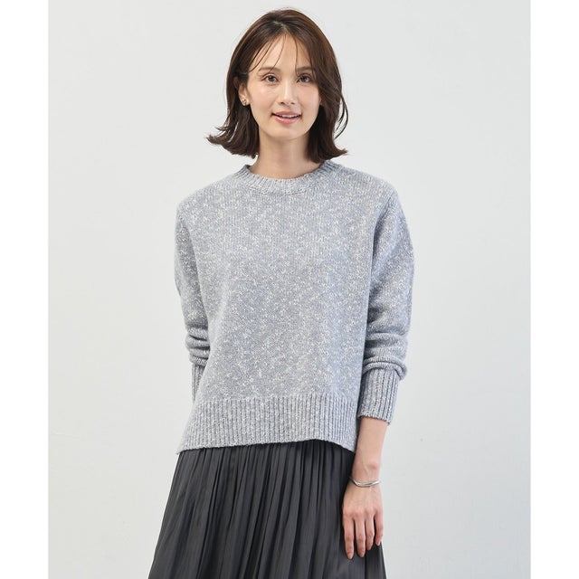 Color Yarn クルーネック ニット （サックス系）
