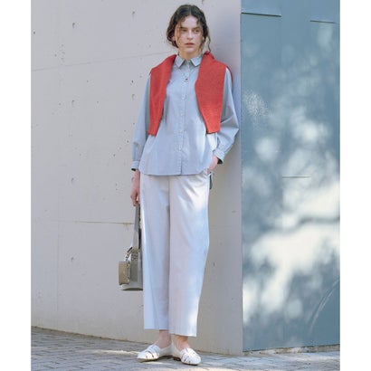 J.PRESS LADIES 【WEB限定カラーあり】コンパクトエステネージュ シャーリング シャツ ブラウス （サックスストライプ系1）｜詳細画像