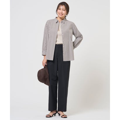 J.PRESS LADIES 【WEB限定カラーあり】コンパクトエステネージュ シャーリング シャツ ブラウス （【WEB限定】サックスストライプ系2）｜詳細画像