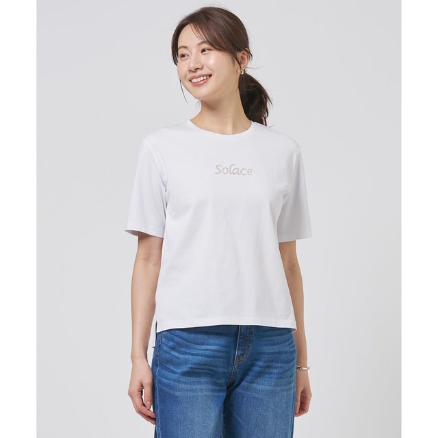 刺繍ロゴ Tシャツ （ホワイト系）