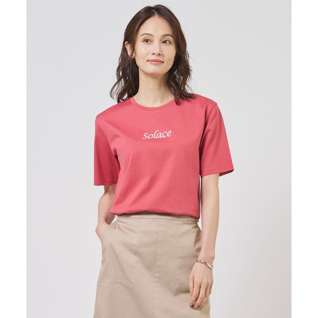 刺繍ロゴ Tシャツ （ルビーレッド系）