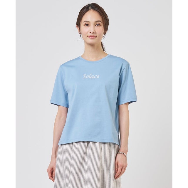刺繍ロゴ Tシャツ （サックスブルー系）