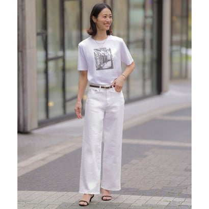 J.PRESS LADIES プリント Tシャツ （グレー系）｜詳細画像