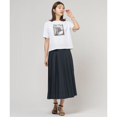 J.PRESS LADIES プリント Tシャツ （グレー系）｜詳細画像
