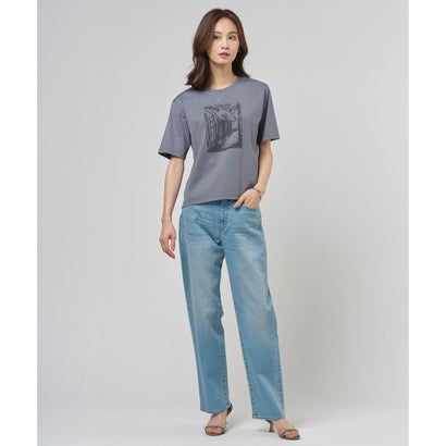J.PRESS LADIES プリント Tシャツ （グレー系）｜詳細画像