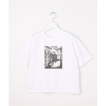 J.PRESS LADIES プリント Tシャツ （グレー系）｜詳細画像