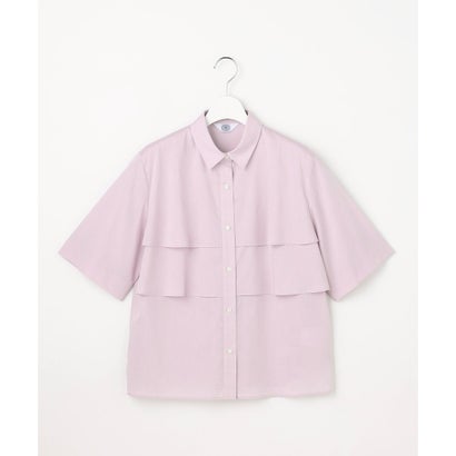 J.PRESS LADIES 【WEB限定カラーあり・一枚で着映え】ラミーポプリン ティアード シャツ （【WEB限定】ラベンダー系）｜詳細画像