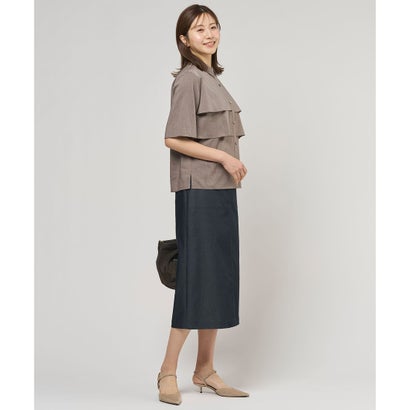 J.PRESS LADIES 【WEB限定カラーあり・一枚で着映え】ラミーポプリン ティアード シャツ （【WEB限定】ラベンダー系）｜詳細画像