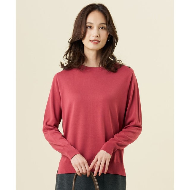 SILKY WOOL クルーネック ニット （ローズ系）