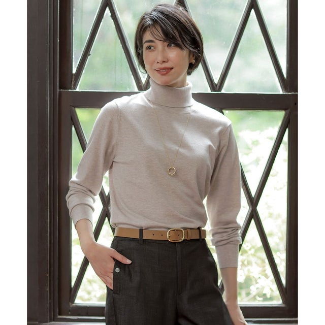 【人気定番アイテム・シーンレスに活躍】PRINCE タートルネック ニット （トップベージュ系）