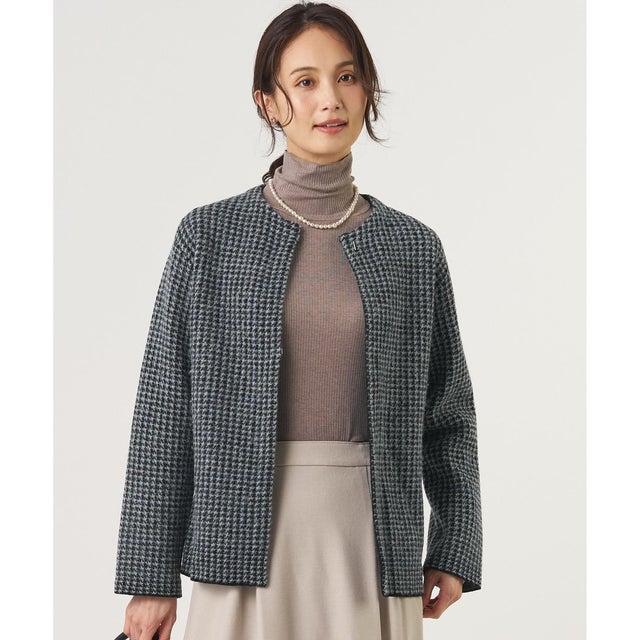 【季節の変わり目に】KNIT OUTER （モノトーン×サックス系）