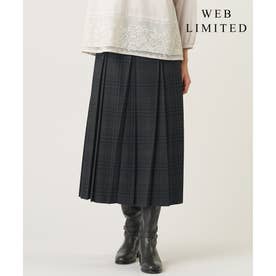 【WEB限定カラーあり】T/W ミルドチェック＆千鳥 プリーツ スカート （【WEB限定】グレーチェック系）