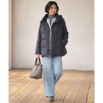 J.PRESS LADIES 【WEB限定カラーあり・シーンレスに活躍・2way】タフタダウン ミドル丈 コート （【WEB限定】ネイビー系）｜詳細画像