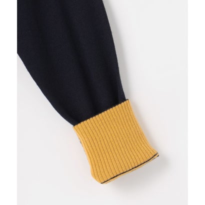 SOFT TOUCH WOOL Vネック ニット （サックス×グレー系）｜詳細画像